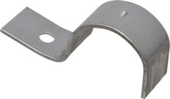 Empire - 1-1/4" Pipe, Carbon Steel, Electro Galvanized" Pipe or Conduit Strap - 1 Mounting Hole - Exact Tooling