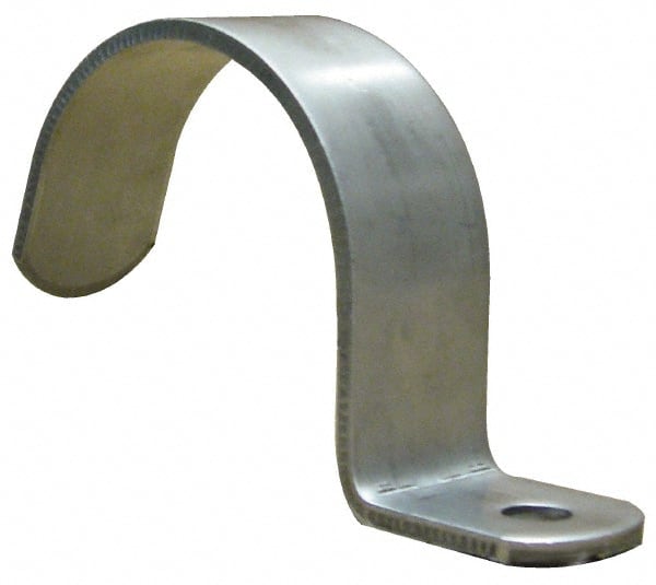 Empire - 1-1/4" Pipe, Grade 304 Stainless Steel," Pipe or Conduit Strap - 1 Mounting Hole - Exact Tooling