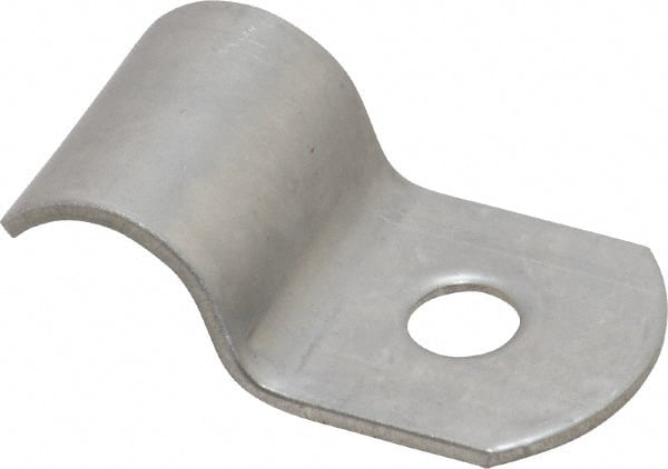 Empire - 1/4" Pipe, Grade 304 Stainless Steel," Pipe or Conduit Strap - 1 Mounting Hole - Exact Tooling