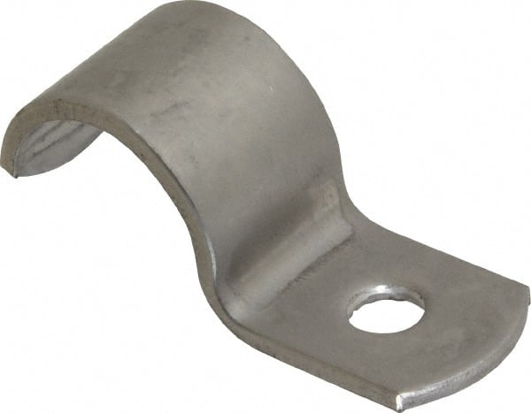 Empire - 1/2" Pipe, Grade 304 Stainless Steel," Pipe or Conduit Strap - 1 Mounting Hole - Exact Tooling