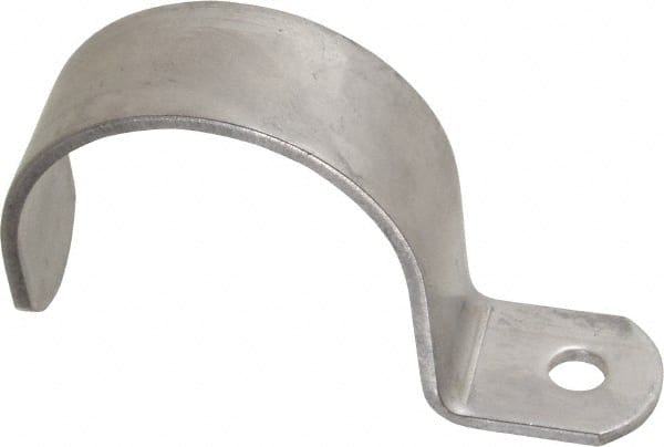 Empire - 2" Pipe, Grade 304 Stainless Steel," Pipe or Conduit Strap - 1 Mounting Hole - Exact Tooling