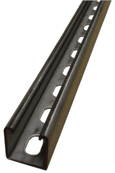 Empire - 10' Long x 1-5/8" Wide x 1-5/8" High, 12 Gauge, Stainless Steel, Punched Framing Channel & Strut - Exact Tooling