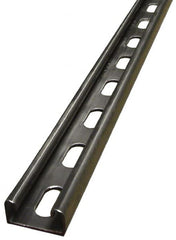 Empire - 10' Long x 1-5/8" Wide x 13/16" High, 14 Gauge, Stainless Steel, Punched Framing Channel & Strut - Exact Tooling