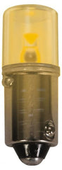 Value Collection - 0.47 Watt, 6.3 Volt, LED Miniature & Specialty T3-1/4 Lamp - Miniature Bayonet Base, 0.01 to 0.999 Equivalent Range, Warm (1,000 to 3,000), Dimmable, 1-1/4" OAL - Exact Tooling