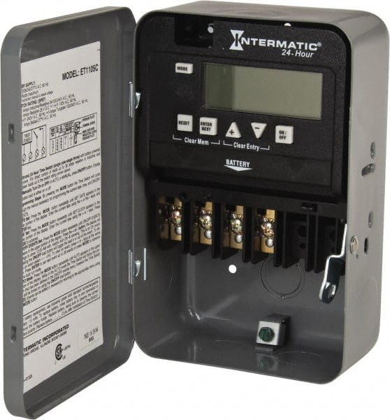 Intermatic - 24 hr Indoor Digital Electronic Timer Switch - 14 On/Off, 120/208/240/277 VAC, 50/60 Hz, - Exact Tooling