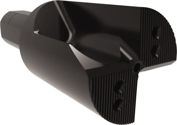 Allied Machine and Engineering - 3-3/4" Max Drill Depth, 1xD, 3.4" Diam, Indexable Insert Drill - 8 Inserts, 2" Shank Diam, Straight Shank - Exact Tooling