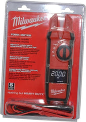 Milwaukee Tool - 2205-20, CAT IV, CAT III, Digital True RMS Clamp Meter with 0.63" Fork Jaws - 1000 VAC/VDC, 200 AC/DC Amps, Measures Voltage, Continuity, Current, Resistance - Exact Tooling