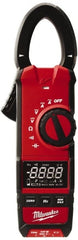 Milwaukee Tool - 2237-20, CAT III, Digital True RMS Clamp Meter with 1.3" Clamp On Jaws - 600 VAC/VDC, 600 AC/DC Amps, Measures Voltage, Capacitance, Continuity, Current, Resistance - Exact Tooling