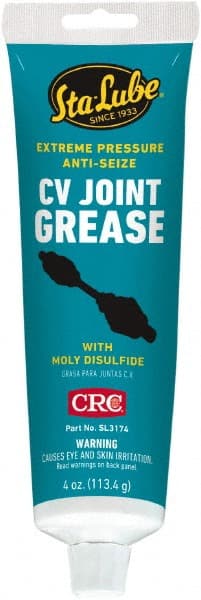 CRC - 4 oz Carded Lithium-12 Gel Paste Grease - Dark Gray, Nonflammable, 275°F Max Temp, NLGIG 1, - Exact Tooling