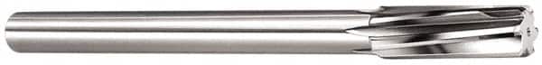 Made in USA - 7/8" Carbide-Tipped 6 Flute Chucking Reamer - Spiral Flute, 3/4" Straight Shank, 2-5/8" Flute Length, 10" OAL - Exact Tooling