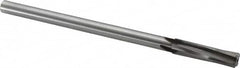 Made in USA - 7/16" Carbide-Tipped 4 Flute Chucking Reamer - Spiral Flute, 3/8" Straight Shank, 1-3/4" Flute Length, 7" OAL - Exact Tooling
