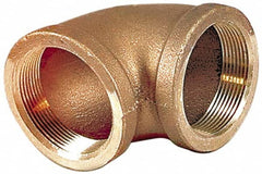Merit Brass - Class 125, 1" Internal Pipe, Lead Free Brass 90° Elbow - FNPT x FNPT - Exact Tooling