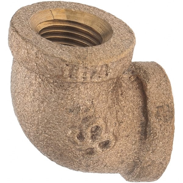 Merit Brass - Class 125, 1/8" Internal Pipe, Brass 90° Street Elbow - FNPT x FNPT - Exact Tooling