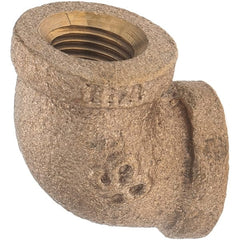 Merit Brass - Class 125, 1/8" Internal Pipe, Brass 90° Street Elbow - FNPT x FNPT - Exact Tooling