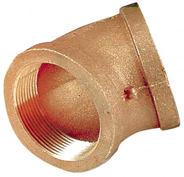 Merit Brass - Class 125, 3/8" Internal Pipe, Lead Free Brass 45° Elbow - FNPT x FNPT - Exact Tooling