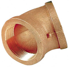 Merit Brass - Class 125, 3/8" Internal Pipe, Lead Free Brass 45° Elbow - FNPT x FNPT - Exact Tooling