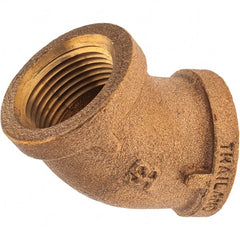 Merit Brass - Class 125, 3/4" Internal Pipe, Brass 45° Street Elbow - FNPT x FNPT - Exact Tooling