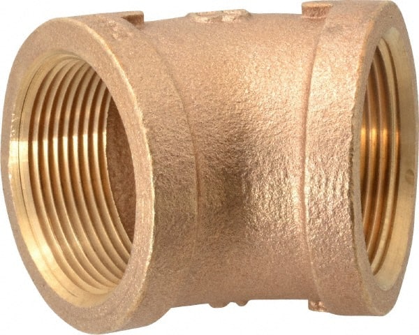 Merit Brass - Class 125, 1-1/2" Internal Pipe, Brass 45° Street Elbow - FNPT x FNPT - Exact Tooling