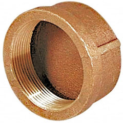 Merit Brass - Class 125, 1-1/4" Internal Pipe, Lead Free Brass End Cap - FNPT - Exact Tooling
