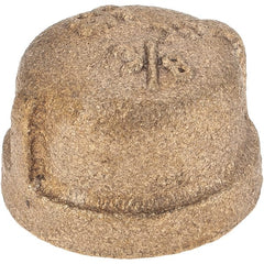 Merit Brass - Class 125, 3/8" Internal Pipe, Brass End Cap - FNPT - Exact Tooling