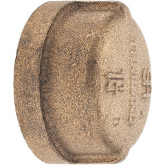 Merit Brass - Class 125, 1-1/4" Internal Pipe, Brass End Cap - FNPT - Exact Tooling