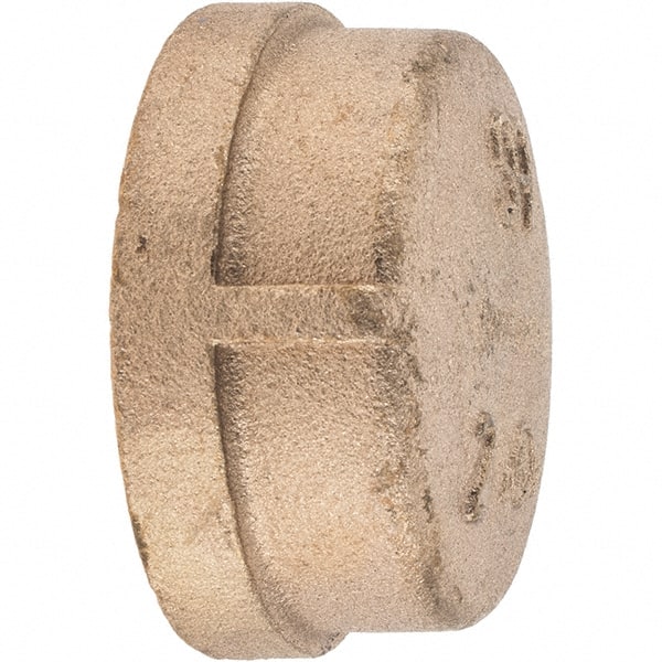 Merit Brass - Class 125, 2" Internal Pipe, Brass End Cap - FNPT - Exact Tooling