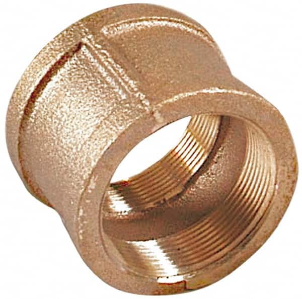Merit Brass - Class 125, 2" Internal Pipe, Lead Free Brass Coupling - FNPT x FNPT - Exact Tooling