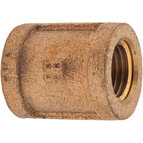 Merit Brass - Class 125, 1/4" Internal Pipe, Brass Coupling - FNPT x FNPT - Exact Tooling