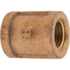 Merit Brass - Class 125, 1/4" Internal Pipe, Brass Coupling - FNPT x FNPT - Exact Tooling