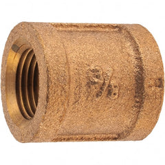 Merit Brass - Class 125, 3/8" Internal Pipe, Brass Coupling - FNPT x FNPT - Exact Tooling