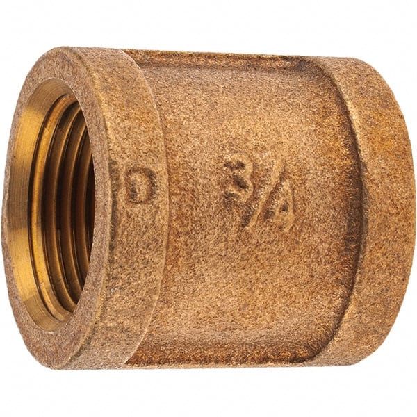 Merit Brass - Class 125, 3/4" Internal Pipe, Brass Coupling - FNPT x FNPT - Exact Tooling