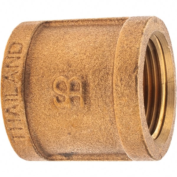 Merit Brass - Class 125, 1" Internal Pipe, Brass Coupling - FNPT x FNPT - Exact Tooling