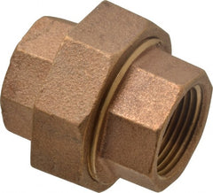 Merit Brass - Class 125, 1" Internal Pipe, Brass Union - FNPT x FNPT - Exact Tooling