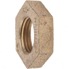 Merit Brass - Class 125, 1/2" Internal Pipe, Brass Locknut - FNPT - Exact Tooling