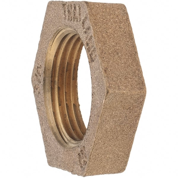 Merit Brass - Class 125, 3/4" Internal Pipe, Brass Locknut - FNPT - Exact Tooling