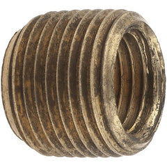 Merit Brass - Class 125, 3/8 x 1/4" Internal Pipe, Brass Face Bushing - MNPT x FNPT - Exact Tooling