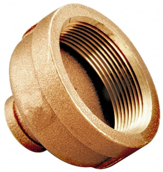 Merit Brass - Class 125, 1/2 x 1/4" Internal Pipe, Lead Free Brass Reducing Coupling - FNPT x FNPT - Exact Tooling
