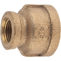 Merit Brass - Class 125, 3/4 x 3/8" Internal Pipe, Brass Reducing Coupling - FNPT x FNPT - Exact Tooling