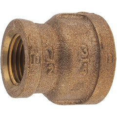 Merit Brass - Class 125, 3/4 x 1/2" Internal Pipe, Brass Reducing Coupling - FNPT x FNPT - Exact Tooling