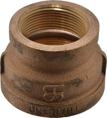 Merit Brass - Class 125, 2 x 1-1/2" Internal Pipe, Brass Reducing Coupling - FNPT x FNPT - Exact Tooling