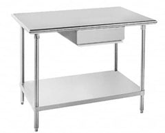 Eagle MHC - 30" Wide x 30" Deep x 35-1/2" High, Stainless Steel Work Table - Bull Nose Edge, Fixed Legs - Exact Tooling
