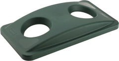 Rubbermaid - Square Lid for Use with 15-7/8 Gal Recycle Containers - Green, Polyethylene, For 3540, 3541 & 3554 - Exact Tooling