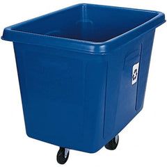 Rubbermaid - 16 Cu Ft Blue Rectangle Recycling Container - Polyethylene, 37" High x 43-3/4" Long x 31" Wide - Exact Tooling
