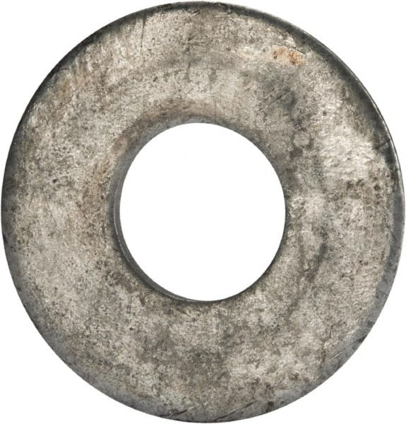 Value Collection - 7/8" Screw, Grade 2 Steel USS Flat Washer - 0.931" ID x 2.28" OD, 0.192" Thick, Galvanized Finish - Exact Tooling