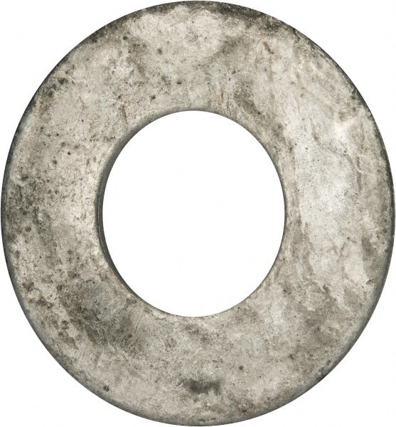Value Collection - 1-3/4" Screw, Grade 2 Steel USS Flat Washer - 1.865" ID x 4.045" OD, 0.213" Thick, Galvanized Finish - Exact Tooling