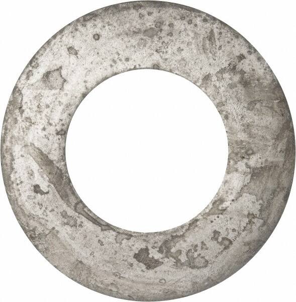 Value Collection - 2-1/2" Screw, Grade 2 Steel USS Flat Washer - 2.615" ID x 5.045" OD, 0.28" Thick, Galvanized Finish - Exact Tooling