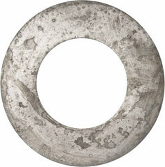 Value Collection - 2-1/2" Screw, Grade 2 Steel USS Flat Washer - 2.615" ID x 5.045" OD, 0.28" Thick, Galvanized Finish - Exact Tooling