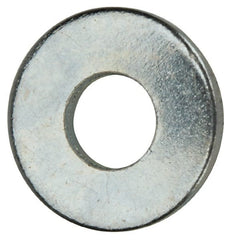 Value Collection - #4 Screw, Grade 2 Steel SAE Flat Washer - 1/8" ID x 5/16" OD, 0.04" Thick, Zinc-Plated Finish - Exact Tooling