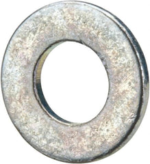 Value Collection - #5 Screw, Grade 2 Steel SAE Flat Washer - 9/64" ID x 9/32" OD, 0.03" Thick, Zinc-Plated Finish - Exact Tooling