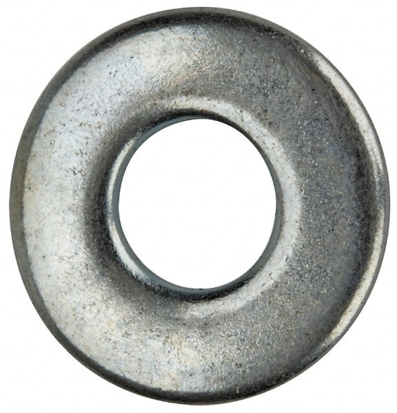 Value Collection - #8 Screw, Grade 2 Steel SAE Flat Washer - 3/16" ID x 7/16" OD, 0.065" Thick, Zinc-Plated Finish - Exact Tooling